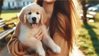 子犬のお散歩デビュー