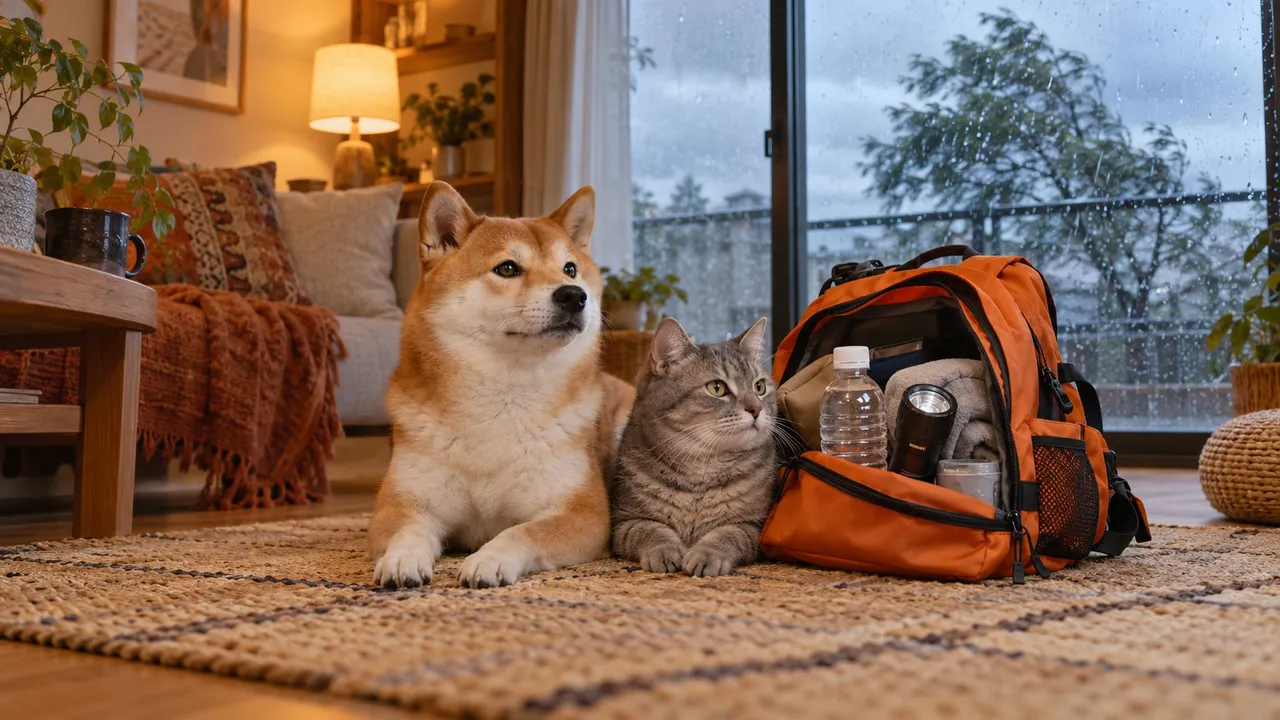 【台風・大雨に備える】犬と猫と一緒に避難できますか？ 避難所の確認と在宅避難の備え