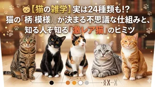 【猫の雑学】実は24種類も！？猫の「柄（模様）」が決まる不思議な仕組みと、知る人ぞ知る「激レア猫」のヒミツ
