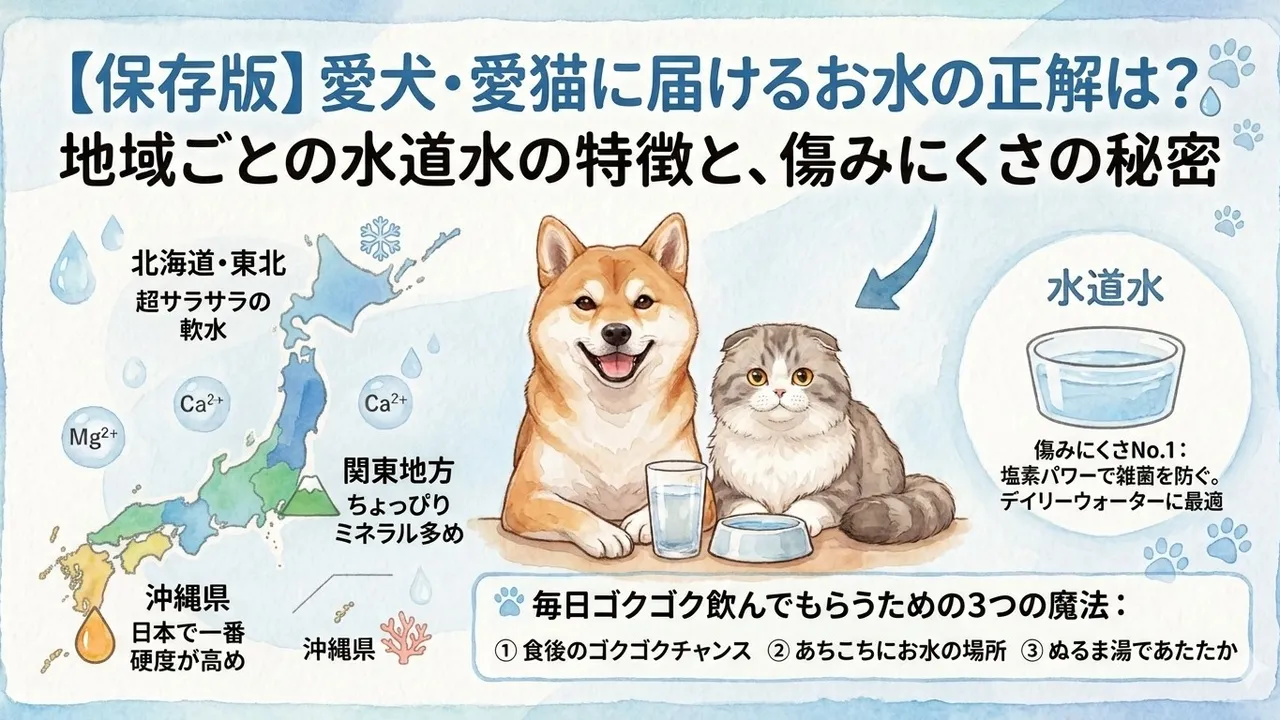 【保存版】愛犬・愛猫に届けるお水の正解は？実は「水道水」が最強なワケ 💧