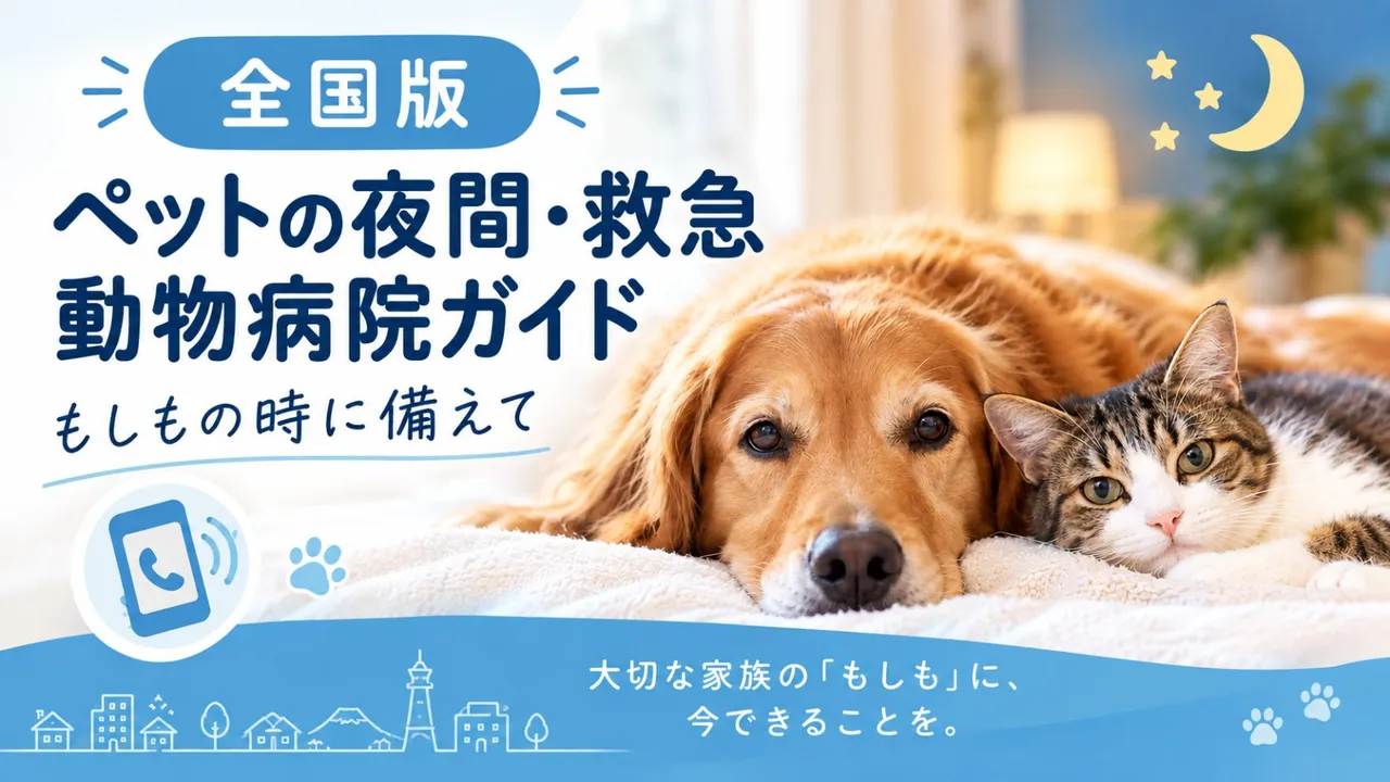 【全国版】ペットの夜間・救急動物病院ガイド｜もしものときに備えて