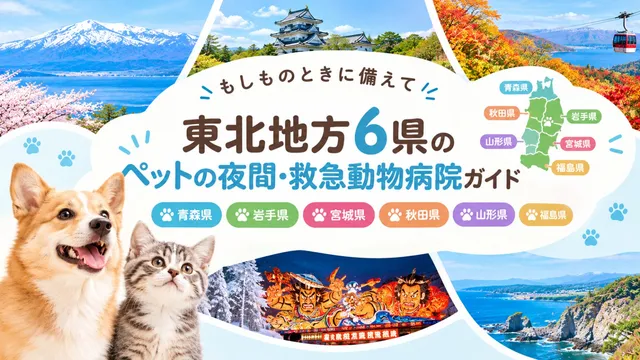 【東北版】青森・岩手・宮城・秋田・山形・福島　ペットの夜間・救急動物病院ガイド｜もしものときに備えて