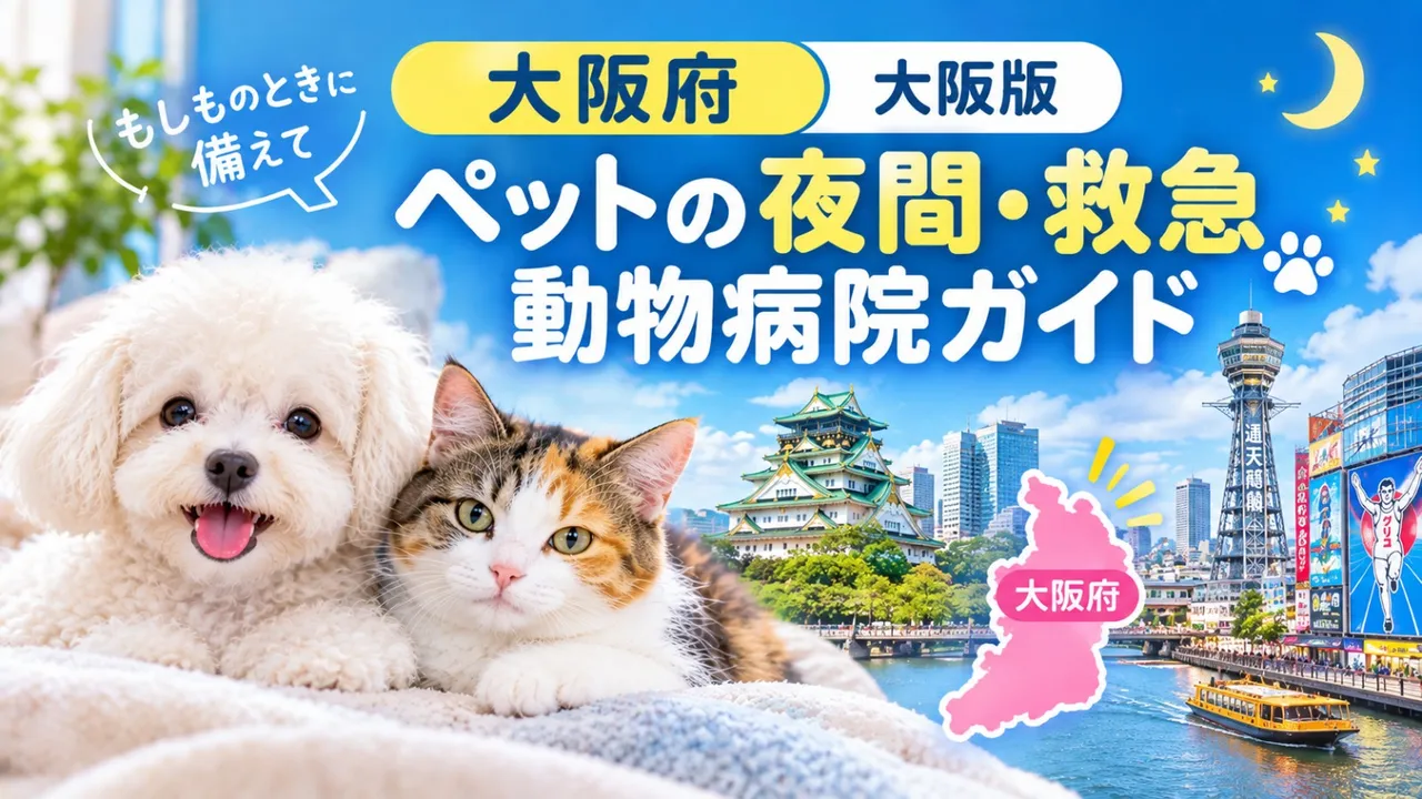 【 大阪府】ペットの夜間・救急動物病院ガイド｜もしものときに備えて