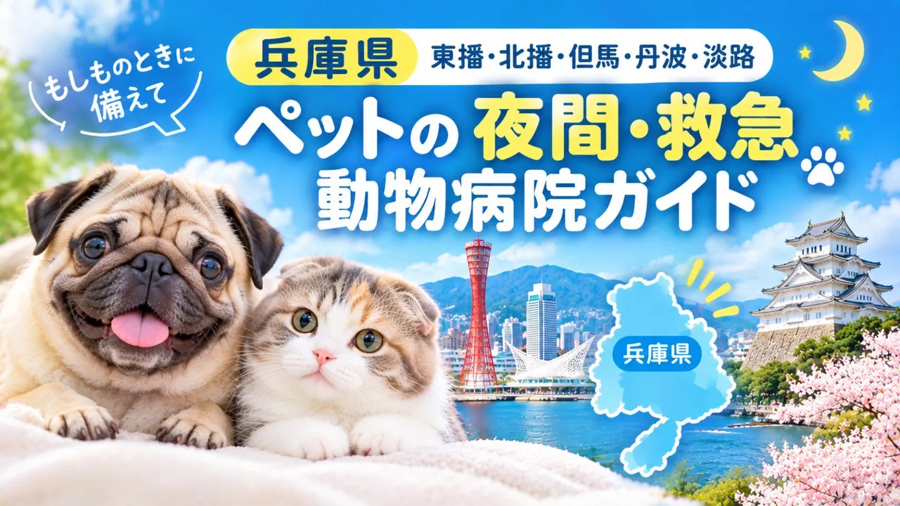 【兵庫県】ペットの夜間・救急動物病院ガイド｜もしものときに備えて